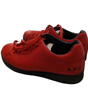A.P.C. KID CUDI Vibrant Red Casual Sneakers